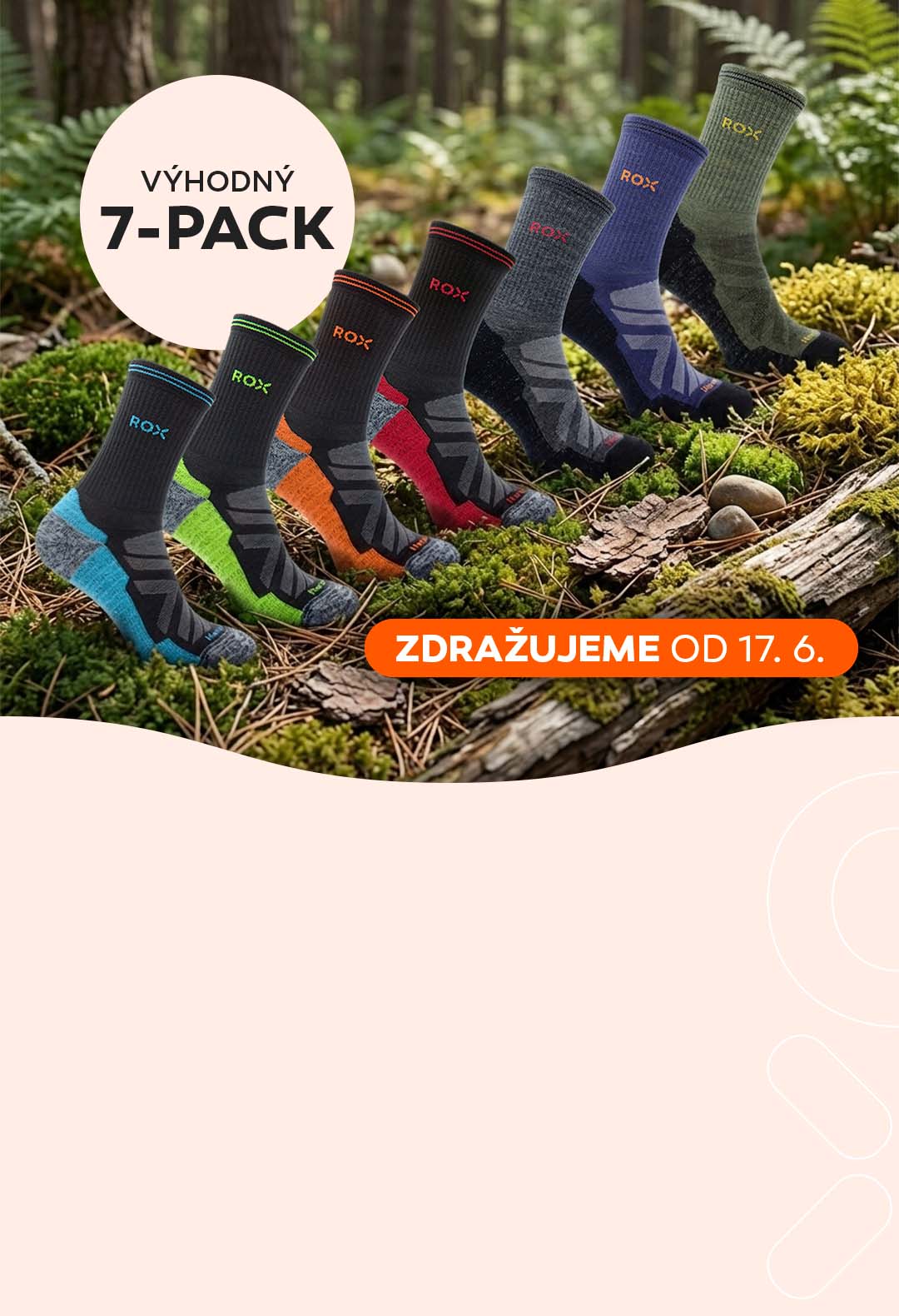 ROX Merino Wool Climby 7pack - české outdoorové ponožky z merino vlny